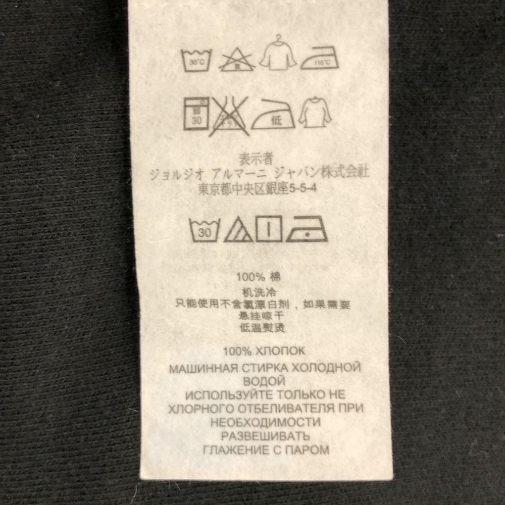ARMANI EXCHANGE Logo print Long sleeve sweat Zip hoodie S black Men's Used