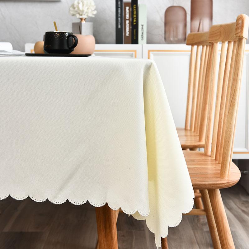 100% Polyester Tablecloth, Kitchen, Restaurant, Party, Holiday Table Decoration, Solid Color Tabletop Cover, Natural Fabric
