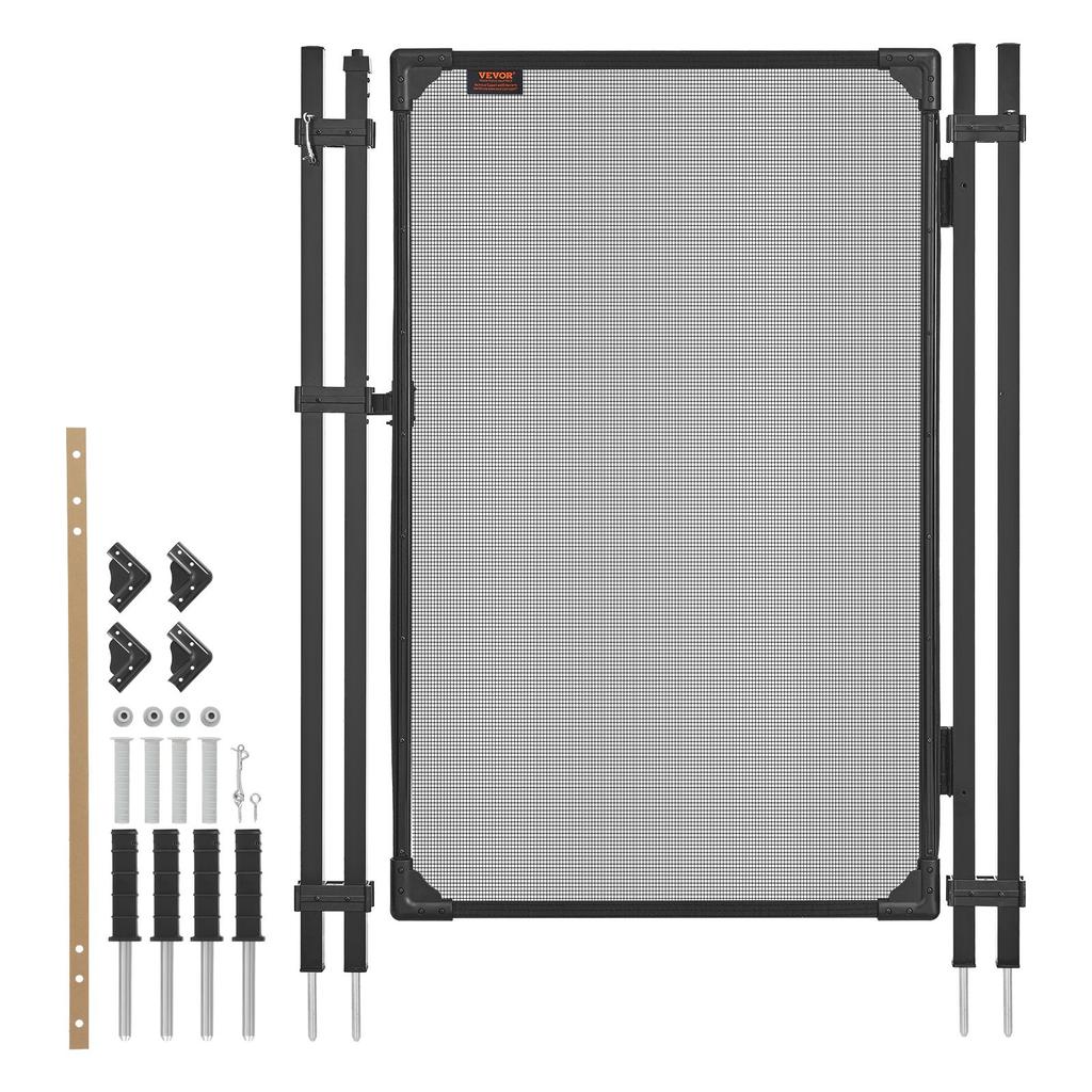 VEVOR Pool Fence Gate, 1.2 x 0.75 m Inground Swimming Pool Fences Gate, Outdoor Security Fencing Door Kit with Self-Closing and Self-Locking Design