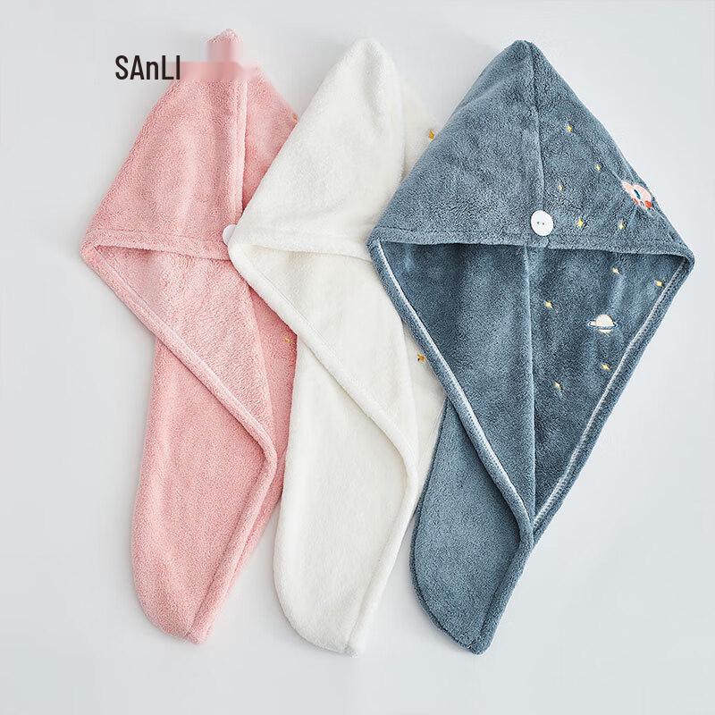 

Sanli Coral Fleece Embroidered Dry Hair Cap