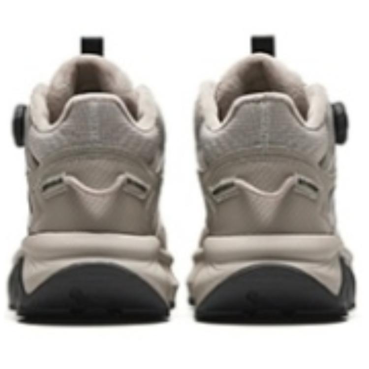 Anta Slip Resistant Abrasion Resistant High Top Casual Shoes Men's Beige Gray 112518964-4