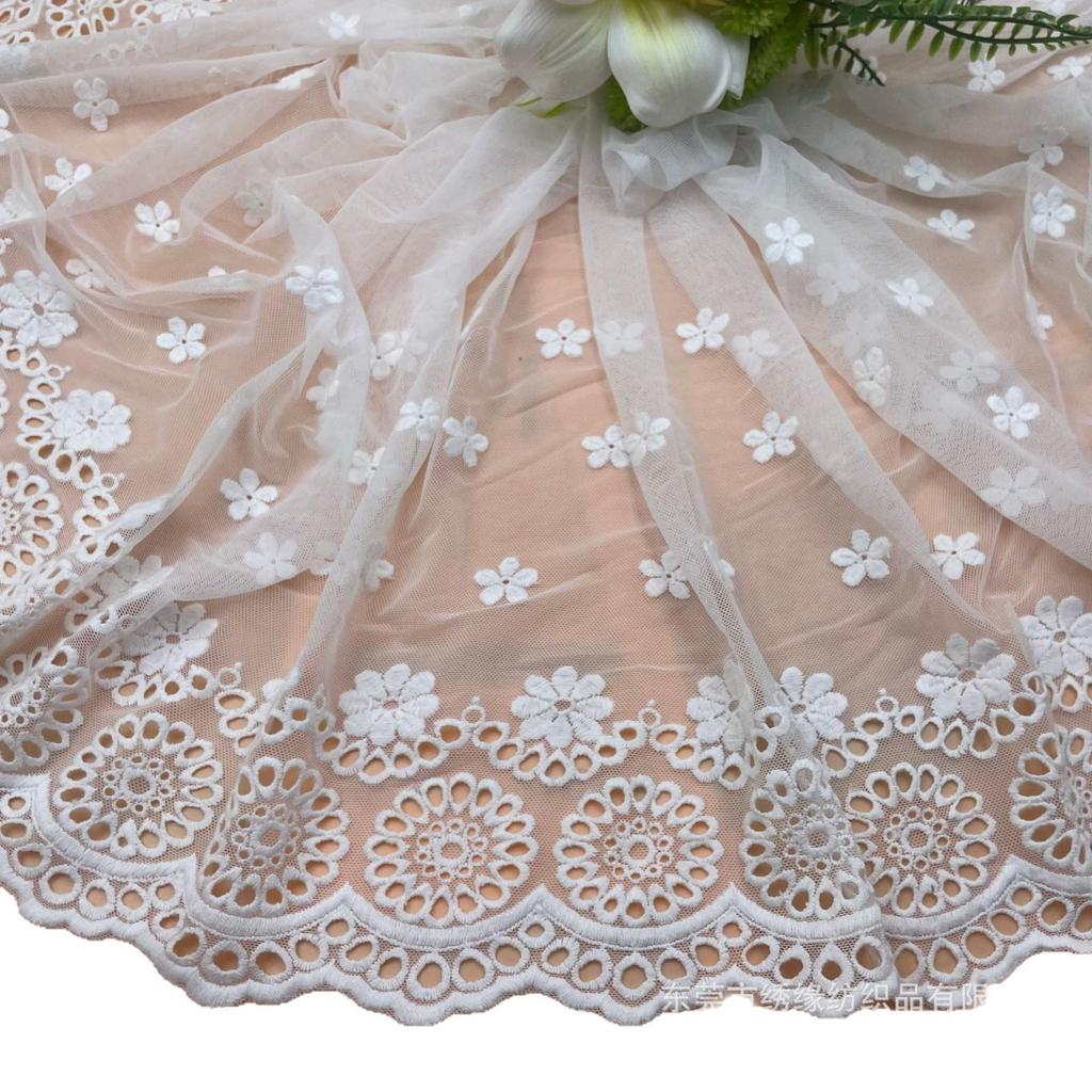 Autumn & Summer Floral Embroidery Lace Dress Accessories