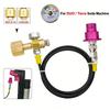 Universal Beverage Machine Gas Adapter Hose 1.5m With Pressure Gauge For Big Cylinders DIN477 W21 8 14 Connection
