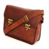 Women's Messenger Crossbody Goat Leather Vintage Handcrafted Satchel Brown Bag