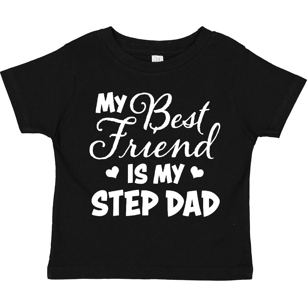 Inktastic My Best Friend Is My Step Dad With Hearts Toddler T-Shirt Family Gift 100