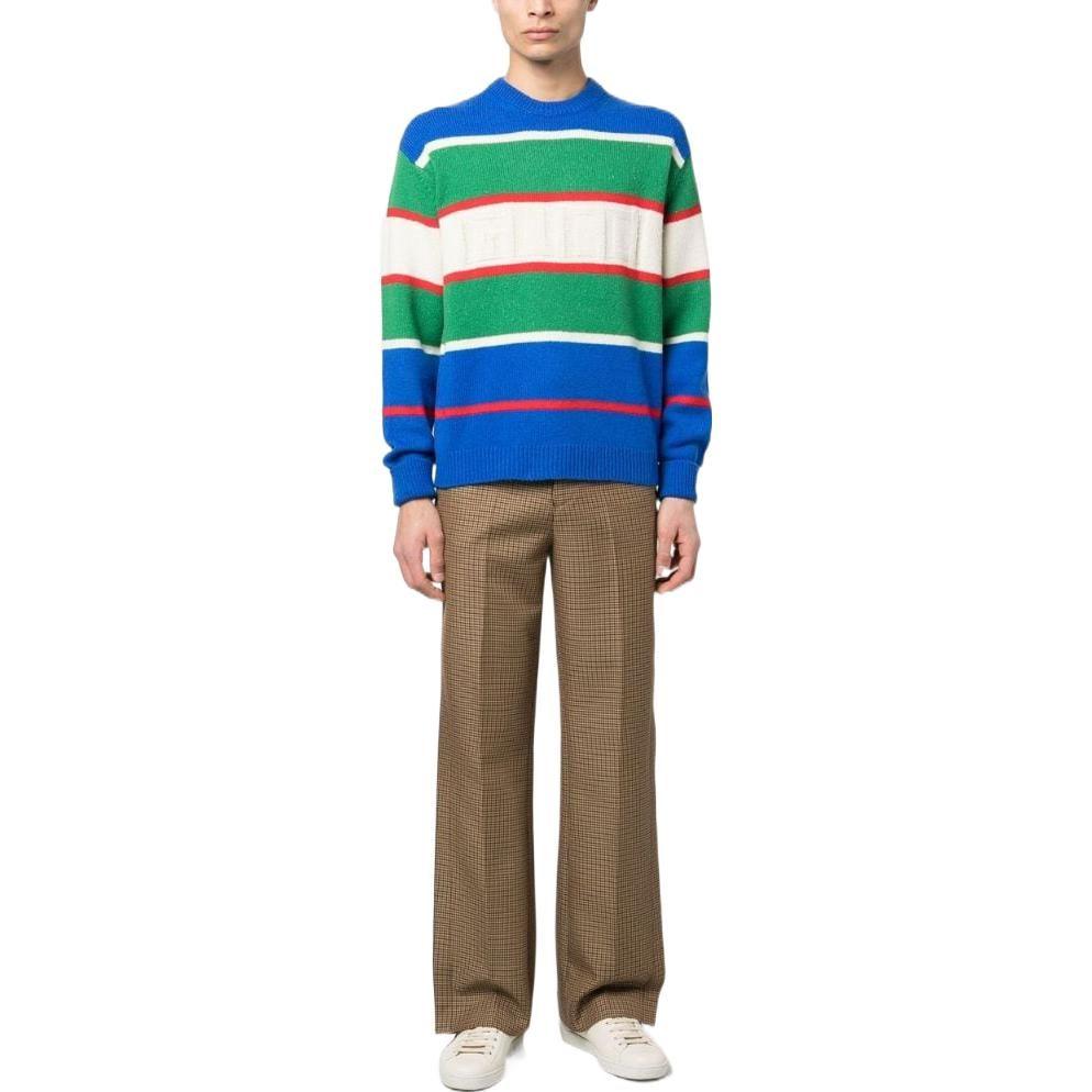 Gucci Sweaters Men's Blue Crew Neck Moderate Other 729528-XKC0P-4804
