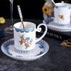 Vintage Ceramics Coffee Cup and Saucer Flower Tea Cups Afternoon Tea Mug Water Cup Breakfast Cups Milk Mug Juice Mug Drinkware