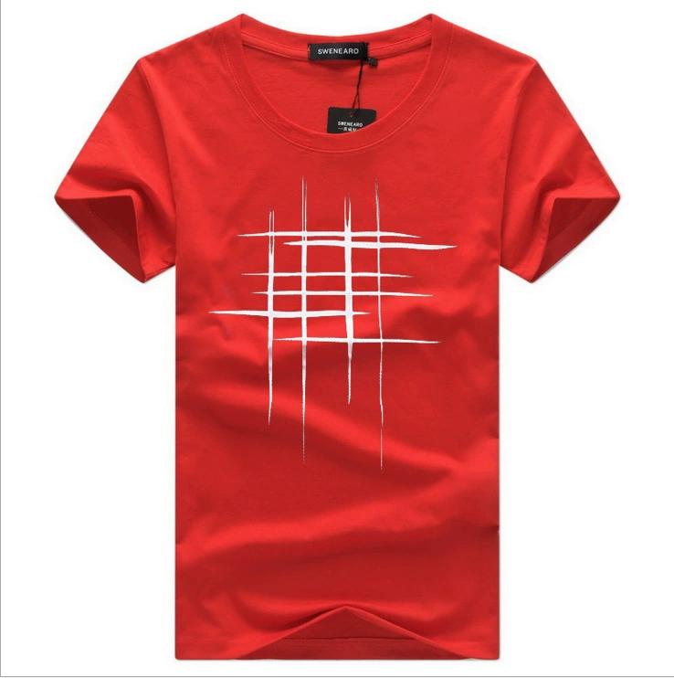 Large Short Sleeved T-shirt Men's Top Half Sleeve Cross Shaped