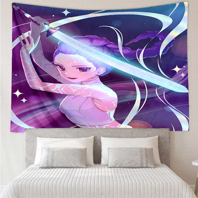 Kpop Hunter6 Tapestry for Bedroom Aesthetic Classroom Tapestries Wall Hanging for Living Room Dorm Office,Ideal Creative Gift