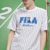 Fila Striped Logo Print Round Neck Short Sleeve T-Shirt Men Tops White T11M322101F-WT