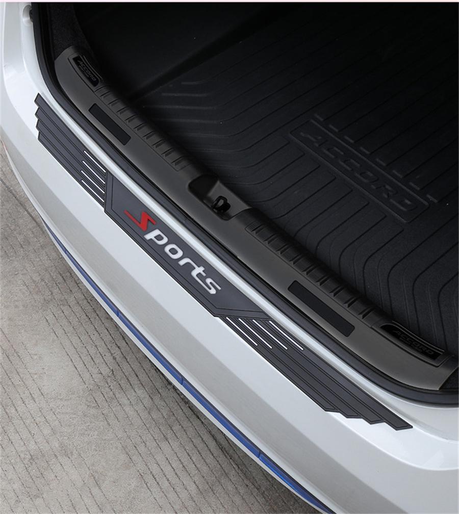 Black Car Rear Rubber Bumper Guards Scratch Protector Non-slip Pad Sports Style