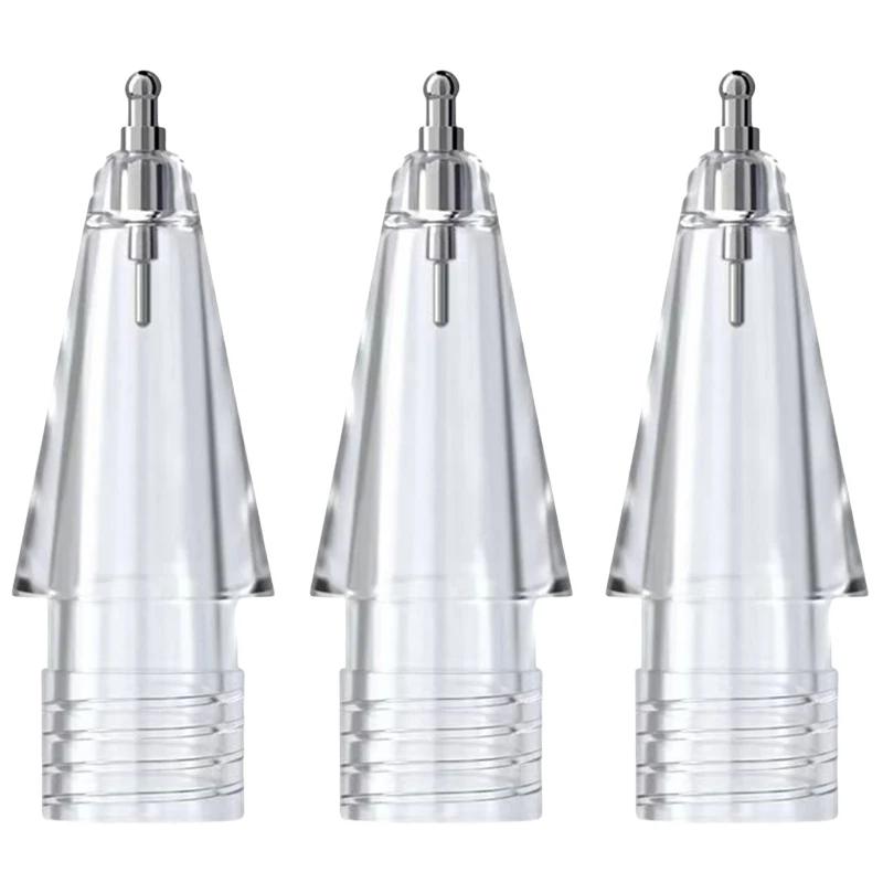 1/2/3Pcs Anti-slip Pencil Tips for Apple Pencil 1st 2nd Generation Fine Point Tablet Pen Nibs Precise Spare Stylus Metal Nib