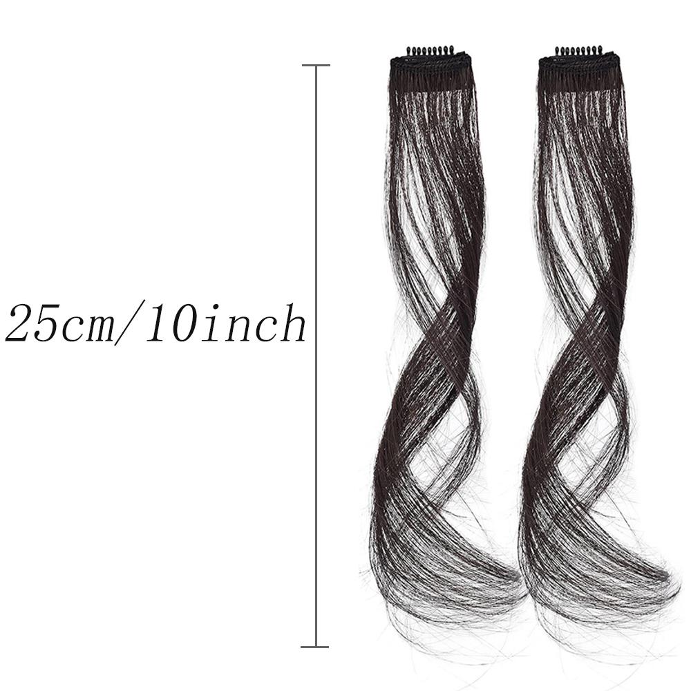 Bybrana Long Beard Fringes Black Brown Wear Natural Synthetic Fibre Wig