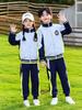 Preppy Style Kindergarten & Elementary School Uniform 3-Piece Set for Spring and Autumn. Ideal for Sports Meet and Unified Class Wear.
