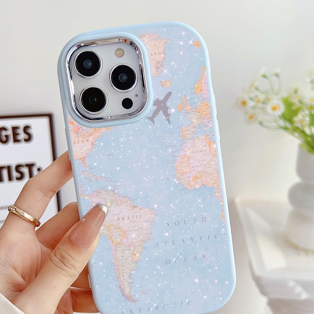 LZ24 Map airplane trajectory art Soft Phone Case for Samsung S24 Ultra S23 Plus S21 A16 A54 A34 A05 Infinix Hot 40 30 Lens Protection Shockproof Cover