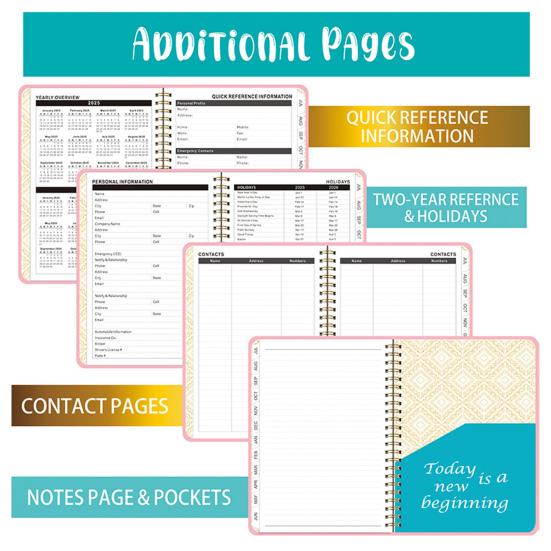2025-2026 Planner 18-Month Daily Weekly Monthly Planner Organizer Runs Jul. 2025 - Dec.2026 Spiral Agenda Book for Office School Supplies