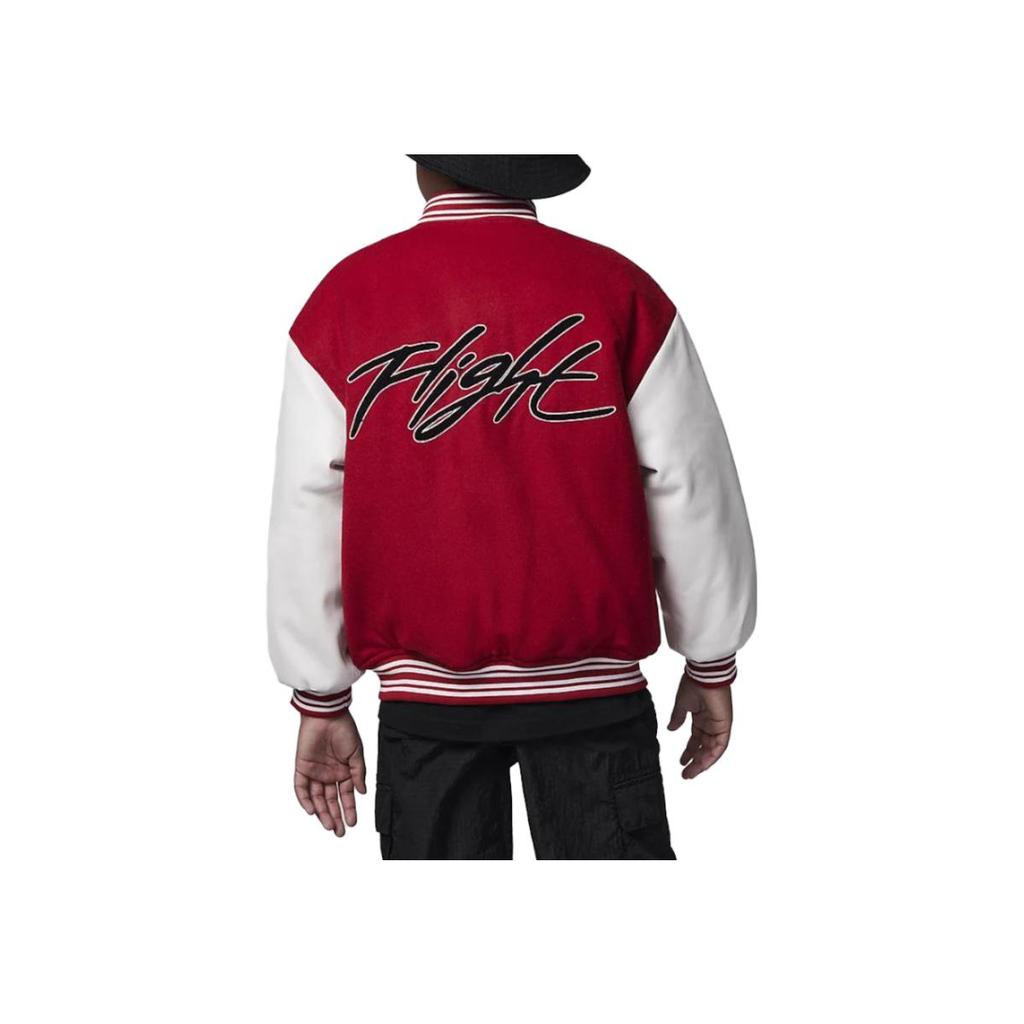 Jordan Varsity-Logo-Jacke mit Stehkragen und einreihigem Verschluss Kinder-Oberbekleidung Rot FV6043-687