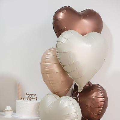 3-10 bucăți de 18 inchi, stea cu inimă, baloane din folie de aluminiu, culoare retro, baloane cu aer cu heliu pentru nuntă, adulți, copii, decorare pentru petrecerea de aniversare