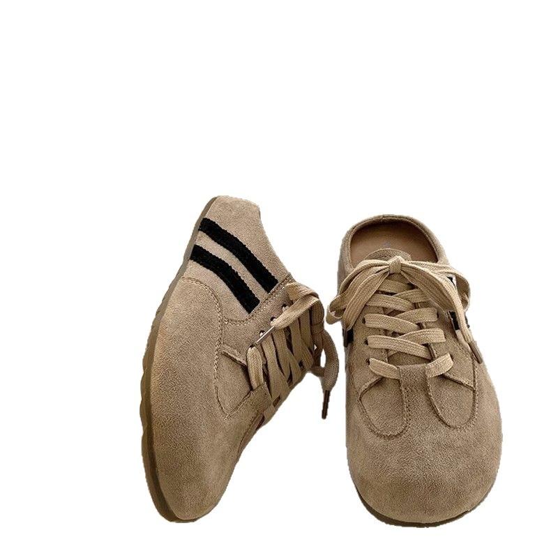 Casual Bag Head Half Slippers Women's Outer Wear Spring and Summer New Thick Bottom Inner Height-increasing Sandals Yellow