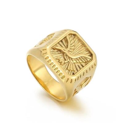 Luxury Eagle Stainless Steel Men's Ring Domineering High Quality Jewelry Party Gifts