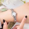 Womens Miniature Round Quartz Wristwatch With Alloy Band And Elegant Design