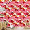 Wallpaper Flowers and Leaves Powder Pink and Pink for Living Room and Bedroom 50x1000