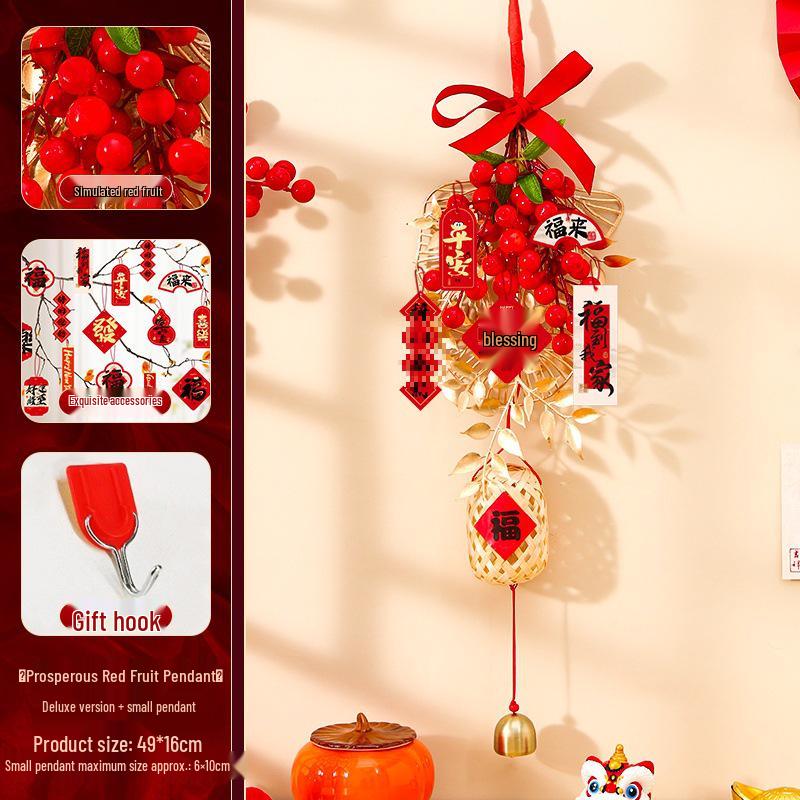 Housewarming Door Hanging: New Home Fortune Fruit String for Indoor Living Room Decor, Adds Birthday Atmosphere