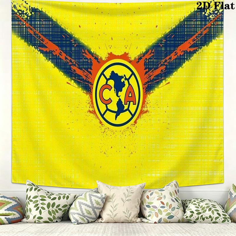 Club America Wall Tapestry Aesthetic Wall Hanging Printed Fabric Blanket Decorative Tapestries for Bedroom Living Room Home Decor