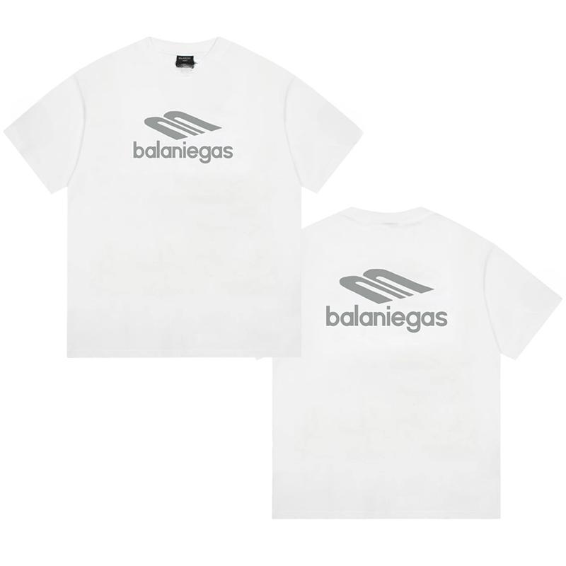 Balaniegas Short Sleeve T-Shirt Men's and Women's Couples Same Fashion Letter Printed Pure Cotton Loose Cotton Crew Neck T-Shirt