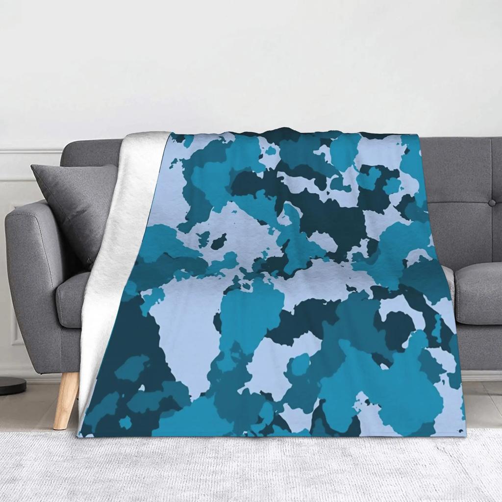 Tree Camouflage Fleece Throw Blankets Hunting Camouflage Pattern Blankets for Bed Travel Soft Plush Thin Quilt