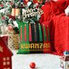 AVOIN colorlife Kwanzaa Candles Stripes Throw Pillow Cover, 18 x 18 Inch n n Holiday Cushion Case Decoration for Sofa Couch