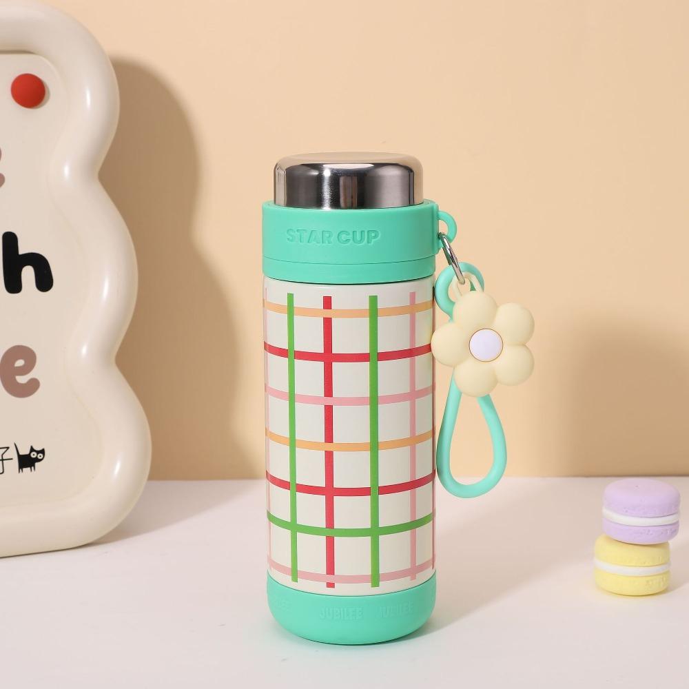 Portable Stainless Steel Thermos Mug Elegant Water Cup Dust Proof Thermos Cup  Student