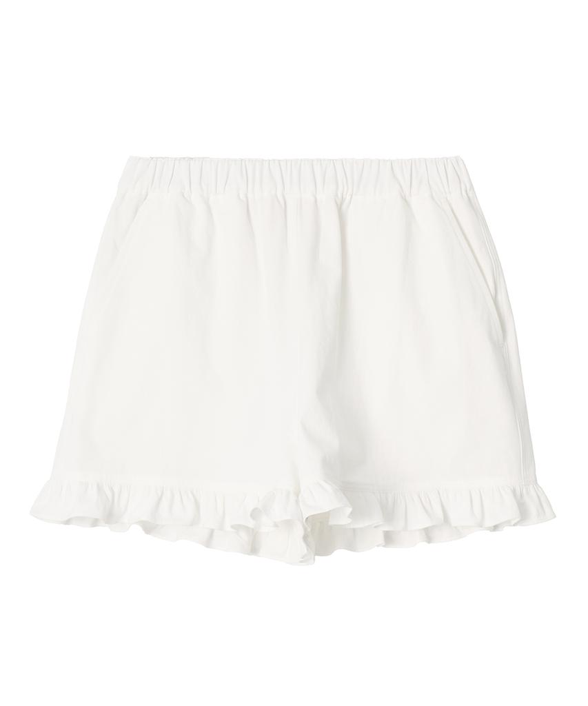 Nyuluki Frill Banded Shorts _Ivory
