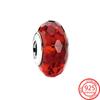 Authentic Original Copper Metal Red Charm Bead Components Heart Cherry Strawberry Flower Fish Bead Components Designed For Necklace Do It Yourself