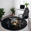 1pc Wolf Emblem Office Round Area Rug, Under Office Chairs Bedroom Living Room Home Decor, Room Deco, Available In Various Sizes L1024299