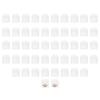 50 Pcs Clear Square Cake Boxes, 4 In Transparent Dessert Container with Lid, 13x13x13cm Food Storage, Party Baking Display Case