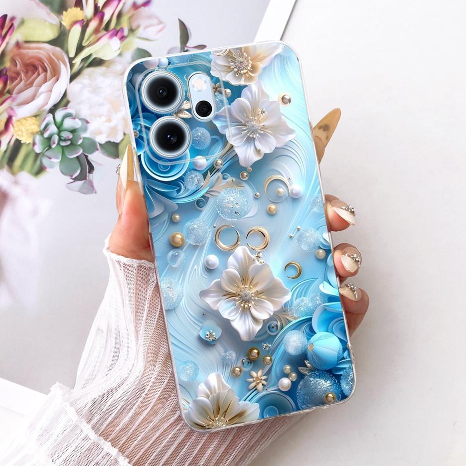 For Oppo Reno 14 Pro Case Reno14 F 5G Colorful Flowers Painted Cover Soft Slim Phone Case For Oppo Reno 14F Reno14 FS Pro Fundas