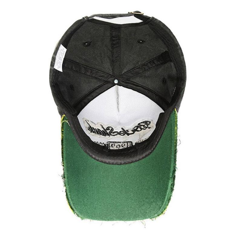 Retro hard peaked hat, big headband, big brim, hip-hop street photography, trendy sun hat, men's and women's embroidered letters, big brim