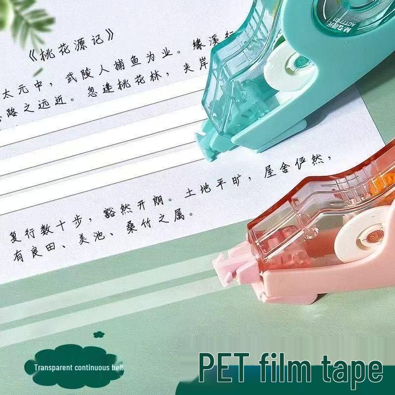 Morning.Light Correction Tape 77101: 12m White Tape with Comfortable Grip - Fresh and Cute Design for Students