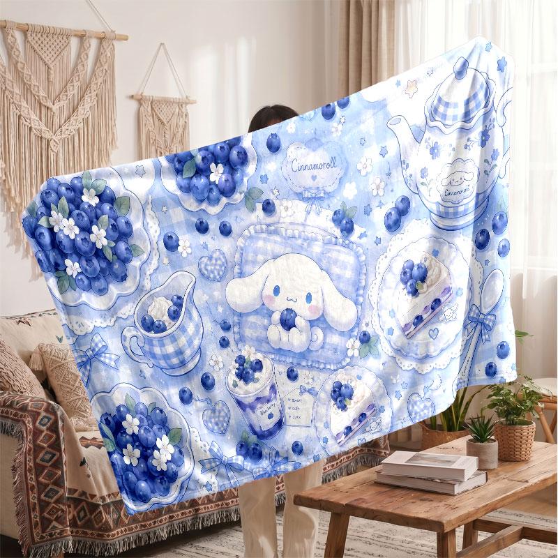 Warm Flannel BlanketCinnamoroll Soft Cozy Throw Blanket for Bedroom Couch