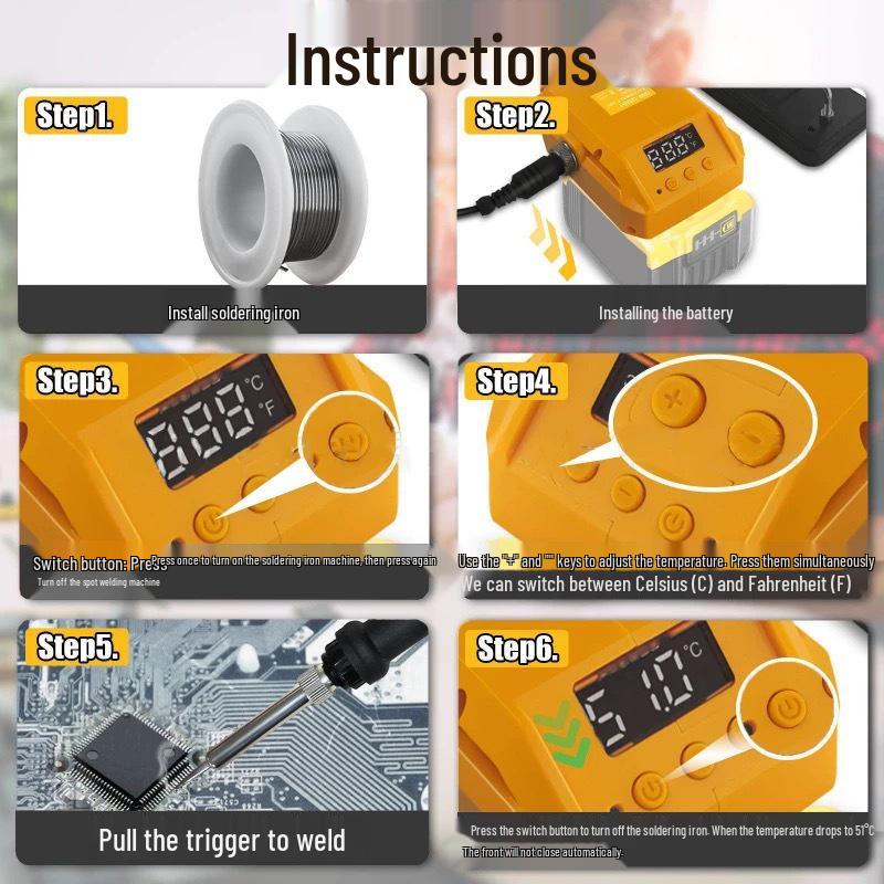 New Style Portable Lithium Battery Soldering Iron with Multiple Interfaces
