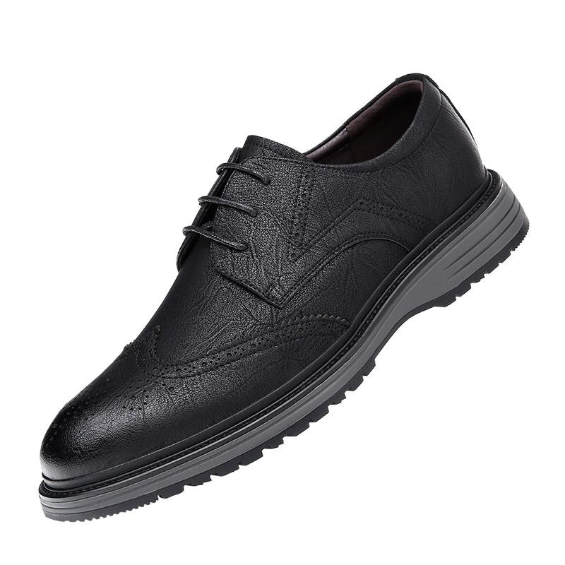 

Новые модные мужские туфли-оксфорды ручной работы, нескользящие кожаные туфли-броги, классические деловые туфли для свиданий, туфли для официальных вечеринок 44 чёрный