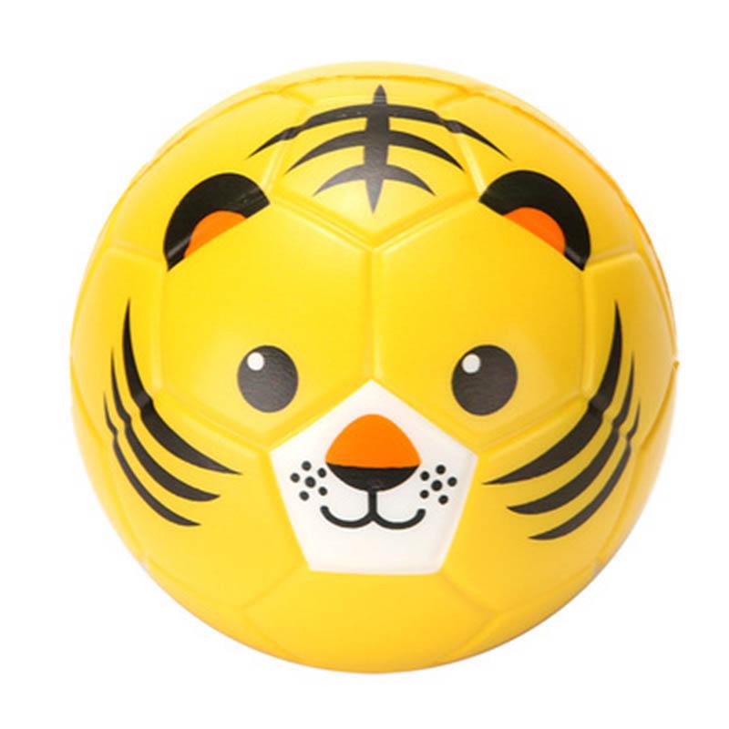 

15cm Kids Cute Mini Soccer Ball Puzzle Toy Learning Portable Cartoon Animal Soft Ball For Practice Indoor Training Outdoor тигровий
