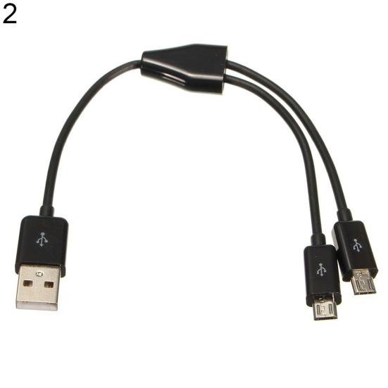 USB 2 Stecker USB 2 Stecker auf Micro 1 auf 2 Y-Splitter