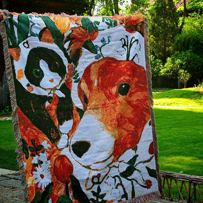 Multifunctional Decorative Throw Blanket | Soft Sofa Cover & Wall Tapestry | Versatile Picnic Mat for Camping & Travel 130x160cm