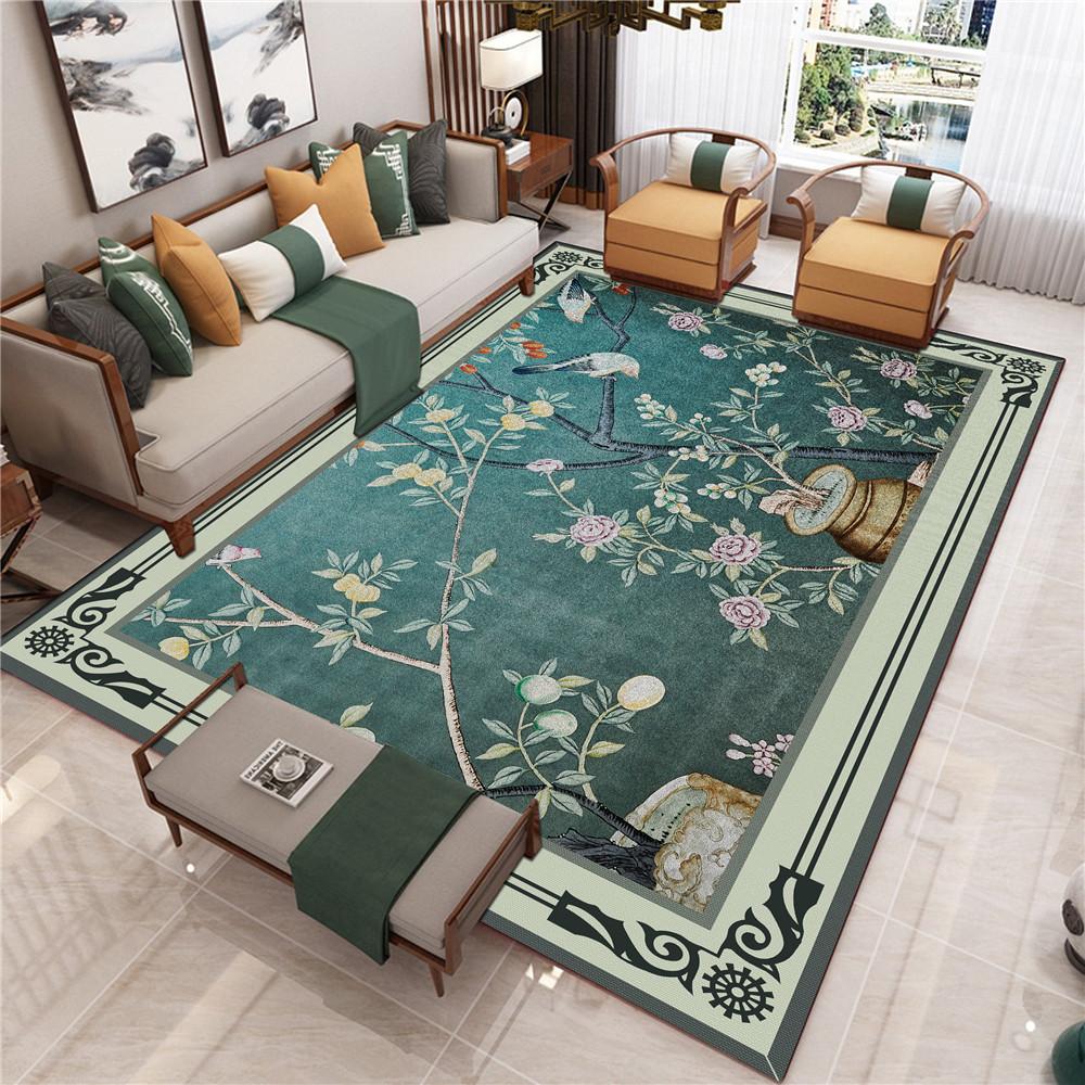 New Chinese Style Living Room Carpet Chinese Style Sofa Coffee Table Mat Bedside Classical Style Carpet