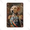 Metal Sign Gentleman Dog Wall Decor, Vintage Tin Plate for Living Room 20x30 cm