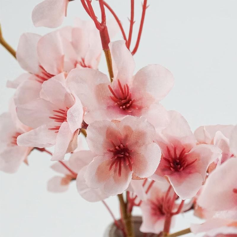 40cm Pink Artificial Cherry Blossom Flower Silk Peach Flowers Fake Plants Arrangement for DIY Garden Home Wedding Party Decor