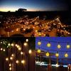 20/50/100 LED Solar String Lights, Warm White, Outdoor Crystal Globe Lights, Waterproof Solar Festoon Fairy Light For Garden