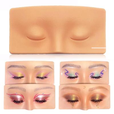Silicone Face Eye Makeup Practice Board Realistic and Reusable Makeup Practice Training Face
